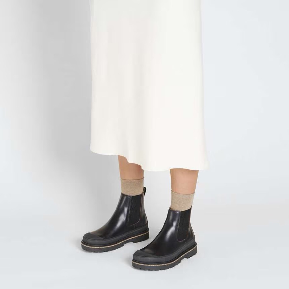 Prescott Slip On Boots Black Leather - Picture 5 of 10